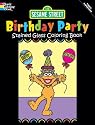 Sesame Street Birthday Party Stained Glass Coloring Book