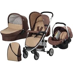 Hauck 142134 Kinderwagenset Malibu All in Oneinkl. Pram, Zero Plus Comfort, Wickeltasche, lolli sand