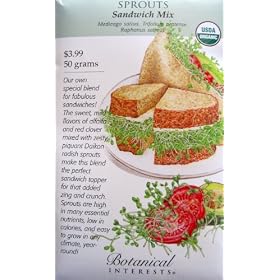 Sandwich Mix Sprouts 50 Grams USDA Certified Organic Seeds: Kitchen &amp; Dining