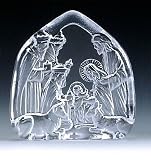 Engraved Lead Crystal -- Nativity