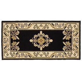 Minuteman Hearth Rug Rectangular Black & Cocoa