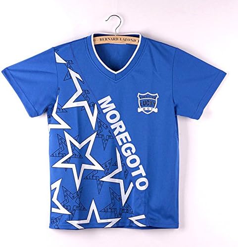 LYBD Big Boys' 2 Piece Summer Athletic Sets Tee+Shorts Blue 10-11T