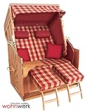 Strandkorb Binz burgund rot