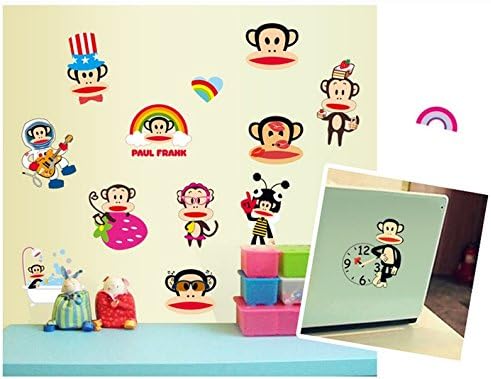 Children's Kids Paul Frank Wall Sticker Monkey DIY Wall Decal fridge luggage Stickers
