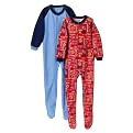 Toddler Boys' Gerber 2pk Sport Blanket Sleeper Red