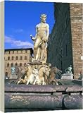 Neptune fountain - 40 Inch Canvas Print (101 cm) by Robert Harding