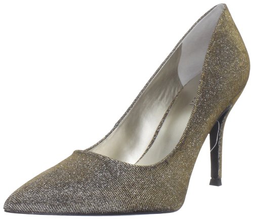 Nine West Women's Flax Pump,Dark Silver Fabric,8 M US