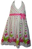 Rare Editions Girls Pink Lime Butterfly Easter Dress