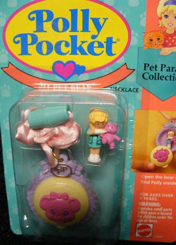 Polly Pocket My Pet Bear Necklace Bluebird (1994) Retired