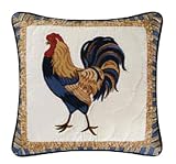 Throw Pillow -French Provincial Rooster - 16" Quilted