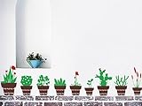 Pop Decors Removable Vinyl Art Wall Decals Mural for Nursery Room, A Set of Nine Different Flower Po