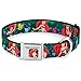 Buckle-Down Seatbelt Buckle Dog Collar - Ariel Poses w/Flounder Green/Blue Fade - 1