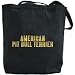 Canvas Tote Bag Black  American Pit Bull Terrier  Dog