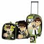 Ben 10 Four Piece Set - Wallet,Backpack, Sports bag and Trolley Bag