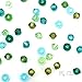 50 pcs Swarovski 5328 / 5301 4mm Crystal Xilion Bicone Beads GREEN & TEAL Colors Mix **FREE Shipping from Mychobos (Crystal-Wholesale)**