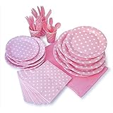LolliZ Party Pack For 8, Pink & Polka Dots Design