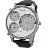 Breda Men's 1627-silver Mitchell Multi Time Zone Watch