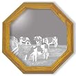 Decorative Framed Mirror Wall Decor With Cow Etched Mirror - Cow Decor - Unique Cow Gift Ideas - Ready To Hang - Your choice of three popular sizes