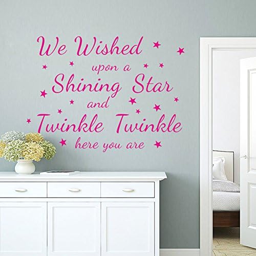 NAFORAN We Wished Upon A Shining Star Wall Removable Sticker Home Decor (Style A)