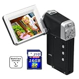 SVP HDDV-1500-Bk 11MP Max 2.4-inch LCD Digital Video Camcorder with Face detection & Image Stabilization + FREE SVP 16GB SDHC Memory Card