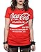 Coca Cola Women's Drink 1886 Roll Sleeve T-Shirt X-Large Red
