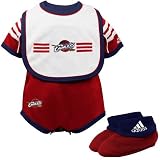 adidas Cleveland Cavaliers Red Infant 3-Piece Mesh Creeper Set