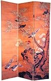 6 ft. Tall Double Sided Chinese Landscapes Canvas Room Divider