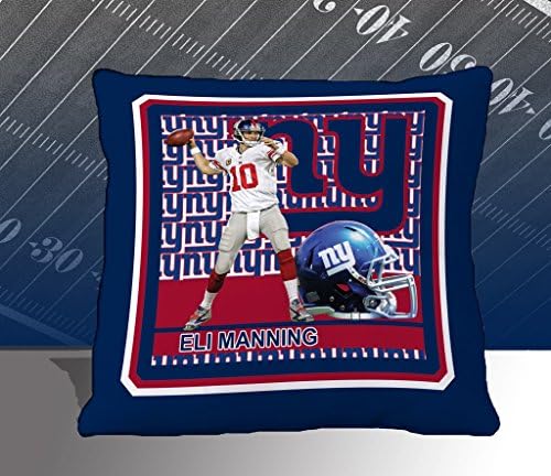 NFL Biggshots Bedding - New York Giants Eli Manning Toss Pillow, 18-Inch