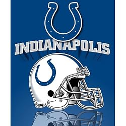 Indianapolis Colts Light Weight Fleece NFL Blanket (Grid Iron) (50"x60")