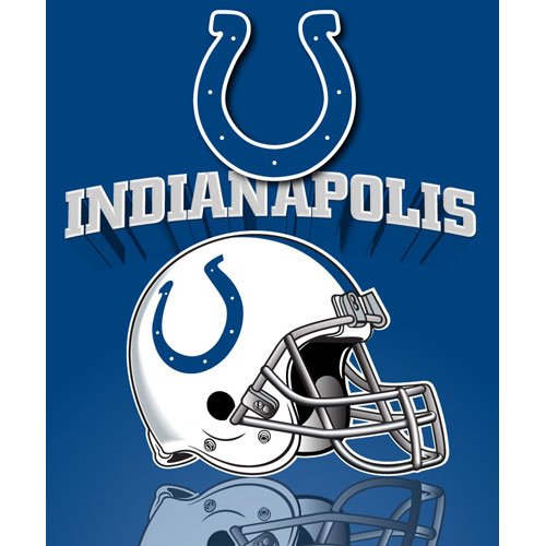 Indianapolis Colts Light Weight Fleece NFL Blanket (Grid Iron) (50x60