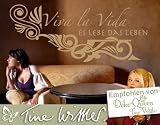 Produkt-Bild: Viva la Vida - Wandtattoo ( Gr&ouml;&szlig;e: 120cm x 50cm - Farbe: braun ) Motiv-Nr: 1551