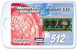Transcend TS533N2-512 Arbeitsspeicher 512MB 200pin DDR2 533 SO-DIMM CL 4 - TS