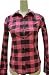Checker Print Collar Long Sleeve Shirt