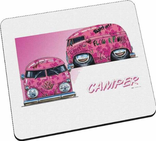 Personalisiertes Koolart - VW Pink Camper Car - Mousepad