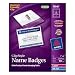 Avery Top Loading Clip Style Name Badges, Soft Plastic, 3 x 4 Inches, White, 100 Holders and 100 Ink Jet/Laser Inserts (74541)