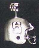 Stanford Cardinal S Helmet Pendant - Sterling Silver Jewelry