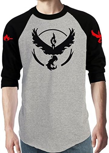 men's Long Sleeved Top Team Valor Team Instinct Team Mystic new style RED-L