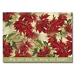 Poinsettias - 5" x 7" Pop Up Christmas Greeting Card