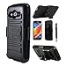 Cover-U Compatible with Galaxy Avant Case G386 Extreme Rugged Dual Layer Kickstand Combo Case with Belt clip Holster Black/Black Included [Premium Screen Guard + Stylus Pen]