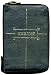 Leather Russian Bible / Flexible Black Leathe with Zipper and Fix Button / Reference Bible / Synodal Russian / Golden Edge / 120X165mm