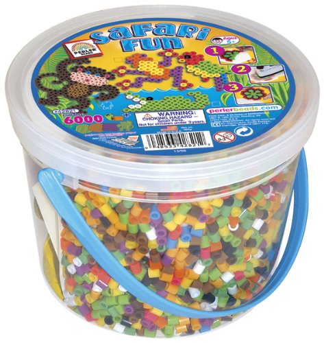 PERLER FUSE BEAD BUCKET ACTIVITY KIT-SAFARI FUN 