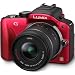 Panasonic Lumix DMC-G3KEG-R Systemkamera (16 Megapixel, 7,5 cm (3 Zoll) Touchscreen, elek. Sucher) Geh�use rot inkl. Lumix G Vario 14-42mm Objektiv