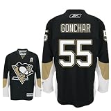 GONCHAR #55 Pittsburgh Penguins RBK Premier NHL Hockey Jersey by Reebok (NHLPA Certified Custom Sewn Authentic Twill)