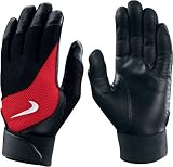 2008 Nike Keystone IV Adult Batting Glove - Black/Red