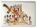 Historic Print (L): [Aztec priest performing the sacrificial offering of a living human's heart to the war g