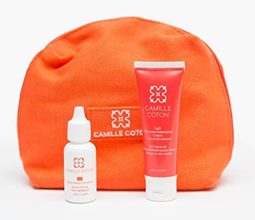 Exfoliating and Moisturizing Travel Kit by Camille Coton - No Acids, Beads or Enzymes - Exfoliation shouldn't have to hurt - TSA Approved