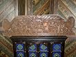 India Carving Radha Krishna Carved Wood Headboard Wall Panel 72x18