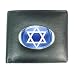 Wallet / Billfold of Jew Round Blue Jewish Star of David Hanukkah