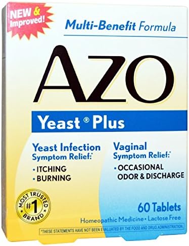 AZO Yeast, Natural Symptom Prevention & Relief, 400mg, Tablets 60 ea