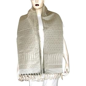 Fashion Scarf Women Dress Silk Brocade Clothes From India 22" x 70"